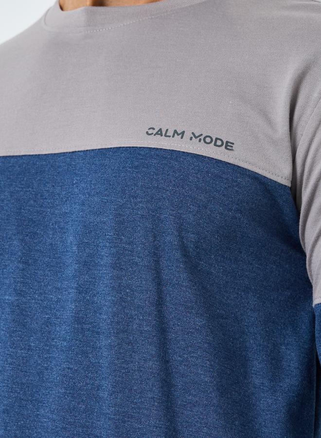 ستايلي طقم بيجاما من بنطال وتيشيرت بنمط كتل الالوان - Image 3